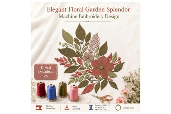 Botanical Floral Bouquet Embroidery Review