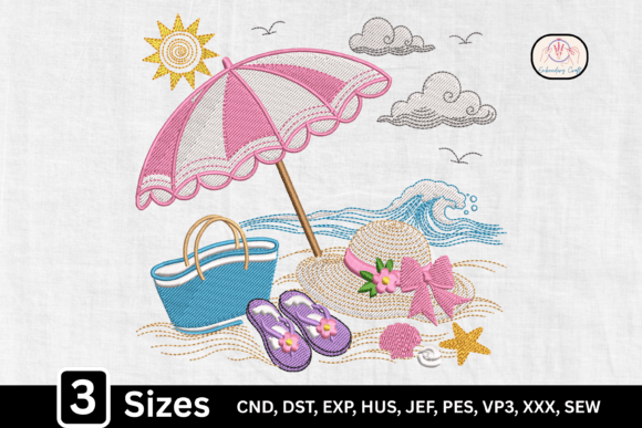 Coastal Summer Beach Vacation Embroidery Review