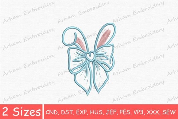 Easter Bunny Ears Bow Embroidery Review