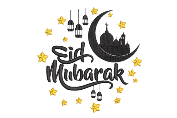 Eid Mubarak Moon Mosque Embroidery Review
