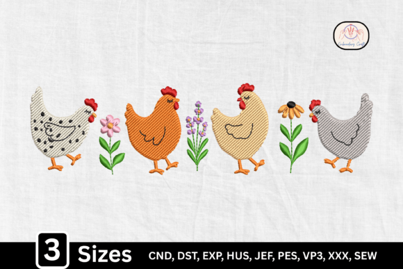 Farm Hen Floral Chicken Embroidery Review