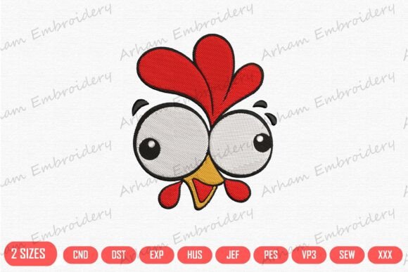 Funny Chicken Face Embroidery Review
