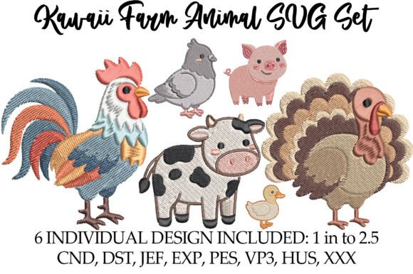 Kawaii Farm Animal SVG Set Review