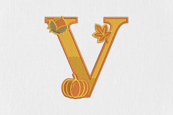 Letter V Autumn Monogram Review