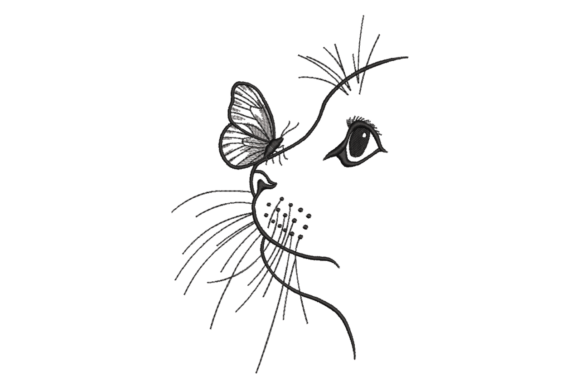 Minimalist Cat Face