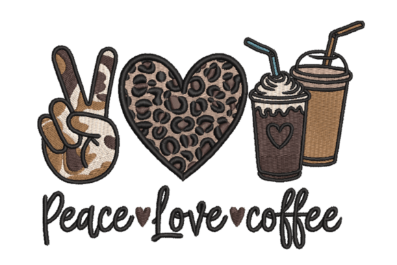 Peace Love Coffee Embroidery Review